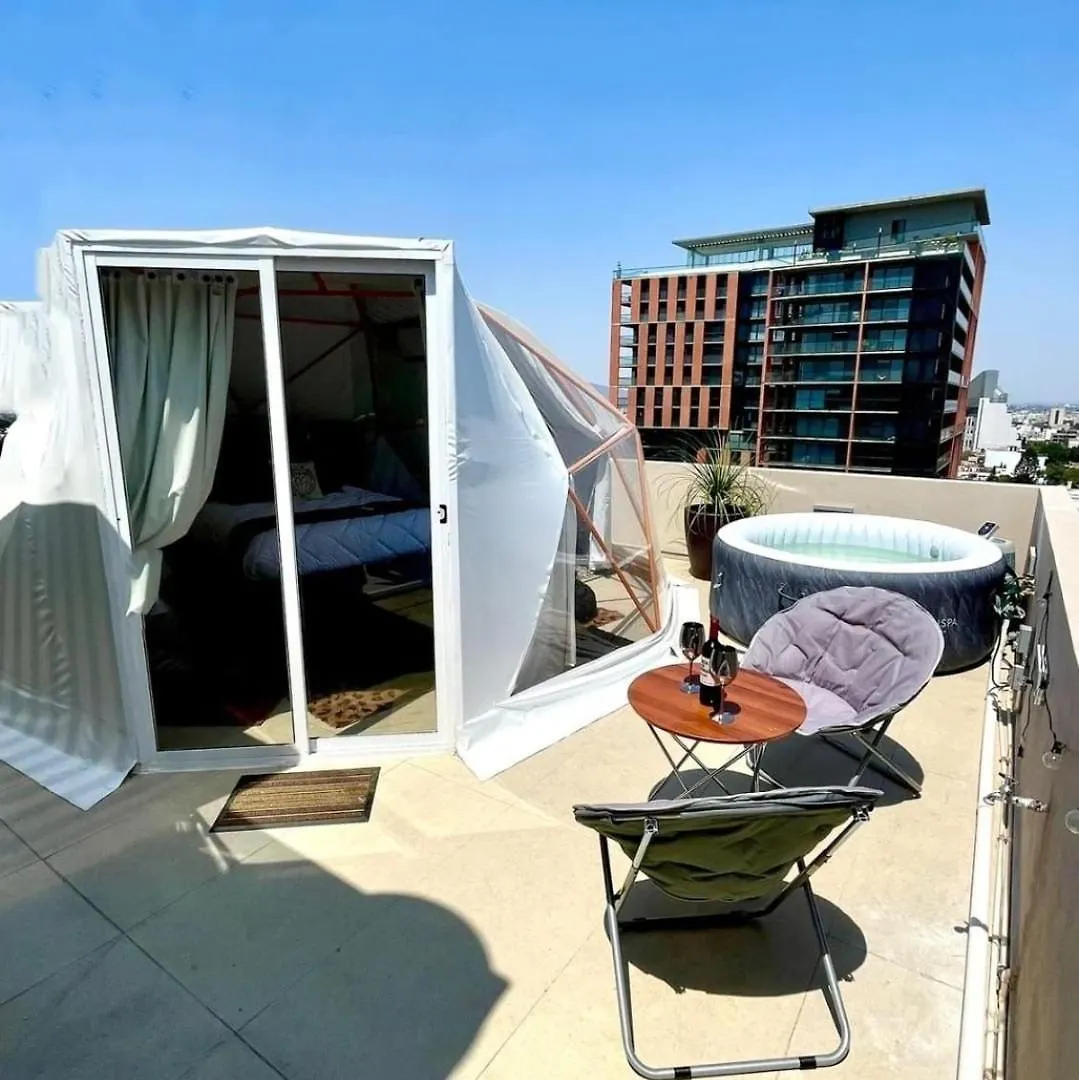 Glamping Con Jacuzzi En Piso 15, Unico En Gdl, Vistas Espectactaculares Hotel Guadalajara Campsite